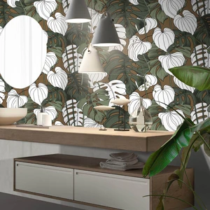 Image 4 of White- Botanic Floor & Wall Tile: Botanic Collection sold at Floors & Baths Pro's
