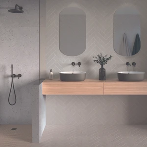 Image 7 of Silver Porcelain Wall Tile: Rabat Collection sold at Floors & Baths Pro's