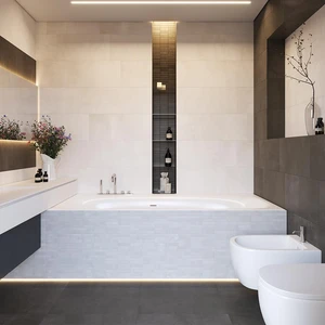 Image 2 of White Floor & Wall Tile: Boreal Collection sold at Floors & Baths Pro's