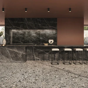 Image 3 of Calacatta Black Floor & Wall Tile: Charm Experience Collection sold at Floors & Baths Pro's