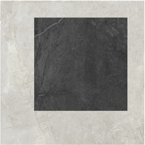backsplash mosaic tiles White Cassetone With Black Mosaic & Tile: Iroc Collection | Floors & Baths Pro's