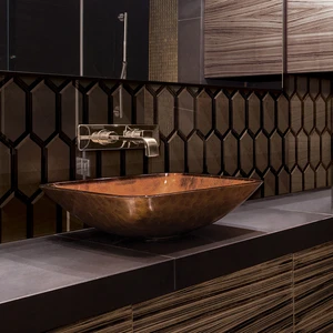 Image 4 of Antique Bronze Floor & Wall Tile: Obsidian Wall Collection sold at Floors & Baths Pro's