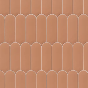  Subway Unique Shape Clay Matte Floor & Wall Tile: Fan Collection 
