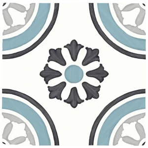  32", 3 Medium Traffic Blue Dhalia Floor & Wall Tile: Tanger Collection 