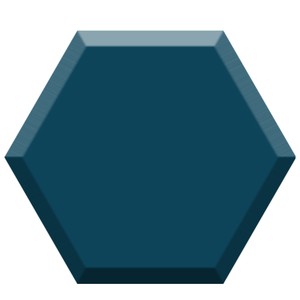 floor tiles Blu-Bevelled Floor & Wall Tile: Hexa Collection | Floors & Baths Pro's