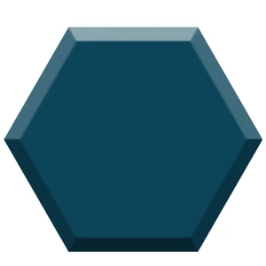 Blu-Bevelled Floor & Wall Tile: Hexa Collection | Floors & Baths Pro's