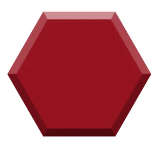 Rosso Bevelled Floor & Wall Tile: Hexa Collection | Floors & Baths Pro's