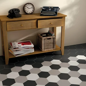 Image 2 of Gris Floor & Wall Tile: Hexatile Collection sold at Floors & Baths Pro's