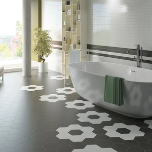 Image 3 of Gris Floor & Wall Tile: Hexatile Collection sold at Floors & Baths Pro's