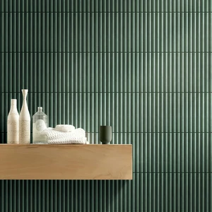 Image 3 of Green- Flute Mosaic & Tile: Flute Collection sold at Floors & Baths Pro's