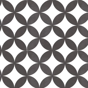  Time Marble, 29" Fleur Noir Decor Floor & Wall Tile: Neocim Collection 