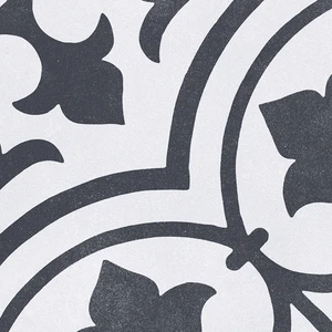  Time Marble, 15" White Ornate Floor & Wall Tile: Cuban Collection 