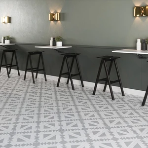 Image 3 of White Ornate Floor & Wall Tile: Cuban Collection sold at Floors & Baths Pro's