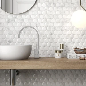Image 4 of Ateneo Blanco Mosaic & Tile: Akros Collection sold at Floors & Baths Pro's