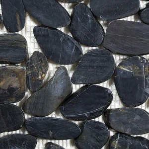  Vita Series, 29" Tahitian Black Flat Mosaic & Tile: Zen Collection 