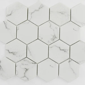 Residential And Commercial, 30" Hex No:10 Mosaic Tile: Enameled Glass Collection 