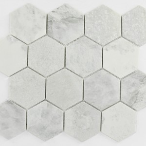backsplash mosaic tiles Hex No:12 Mosaic Tile: Enameled Glass Collection | Floors & Baths Pro's
