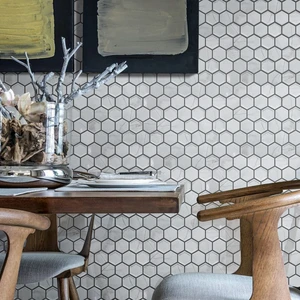 Image 3 of Hex No:12 Mosaic Tile: Enameled Glass Collection sold at Floors & Baths Pro's