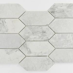  Soft Honed Picket No:12 Mosaic Tile: Enameled Glass Collection 