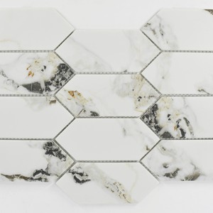 backsplash mosaic tiles Picket No:5 Mosaic Tile: Enameled Glass Collection | Floors & Baths Pro's