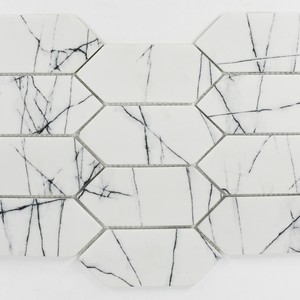 backsplash mosaic tiles Picket No:9 Mosaic Tile: Enameled Glass Collection | Floors & Baths Pro's